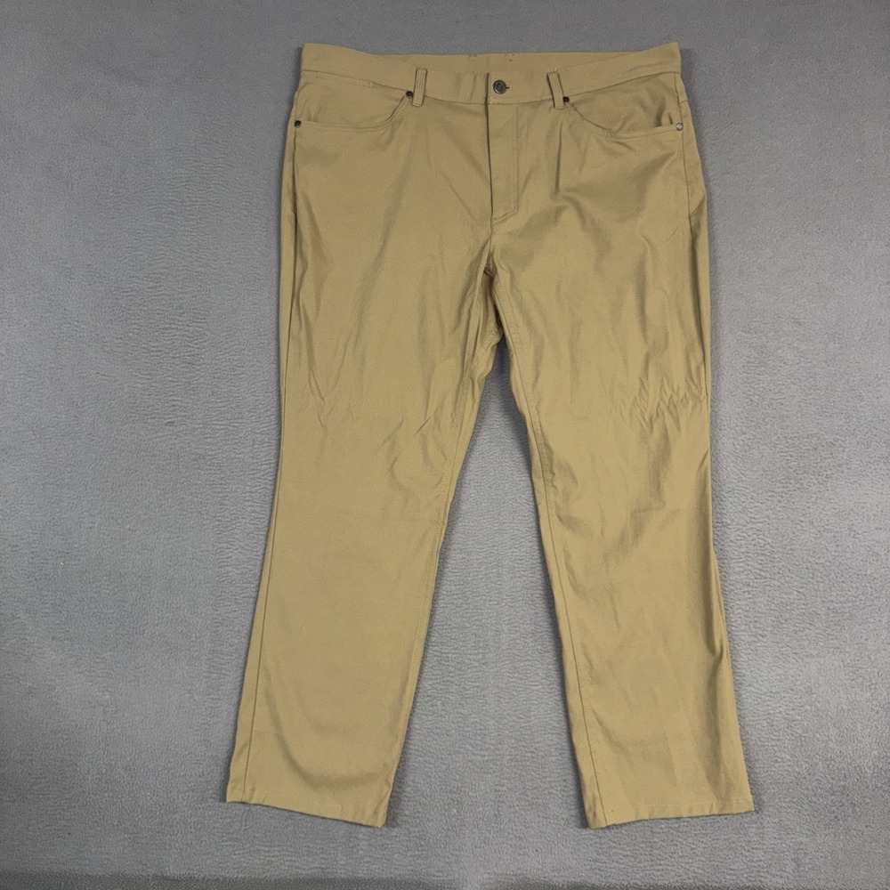 LL Bean Pants Mens 40x29 Brown Straight Venture Stretch 5 Pocket Nylon Hiking